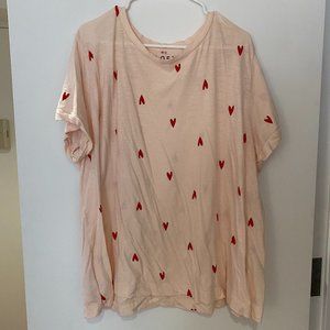Loft Plus Heart New Crew Tee
